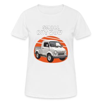 AUTO MIKRO SMALL BUT WOW - Frauen T-Shirt atmungsaktiv - Weiß - Vorne - AI Model Female 172 dark (172cm)