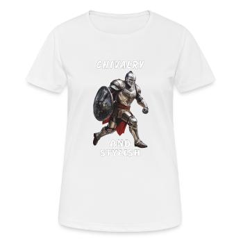 RITTER CHIVALRY AND STYLISH - Frauen T-Shirt atmungsaktiv - Weiß - Vorne - AI Model Female 172 dark (172cm)