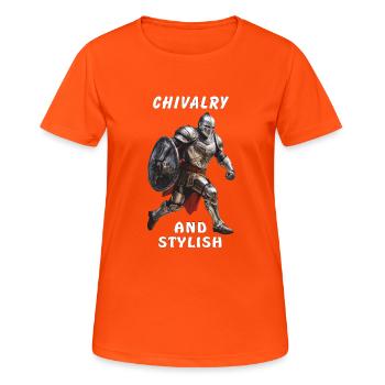 RITTER CHEVALERIE ET STYLE - T-shirt respirant Femme - orange néon - Devant - AI Model Female 172 dark (172cm)
