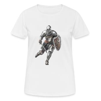 KNIGHT ARMOR SWORD - Women's Breathable T-Shirt - white - Front - AI Model Female 172 dark (172cm)