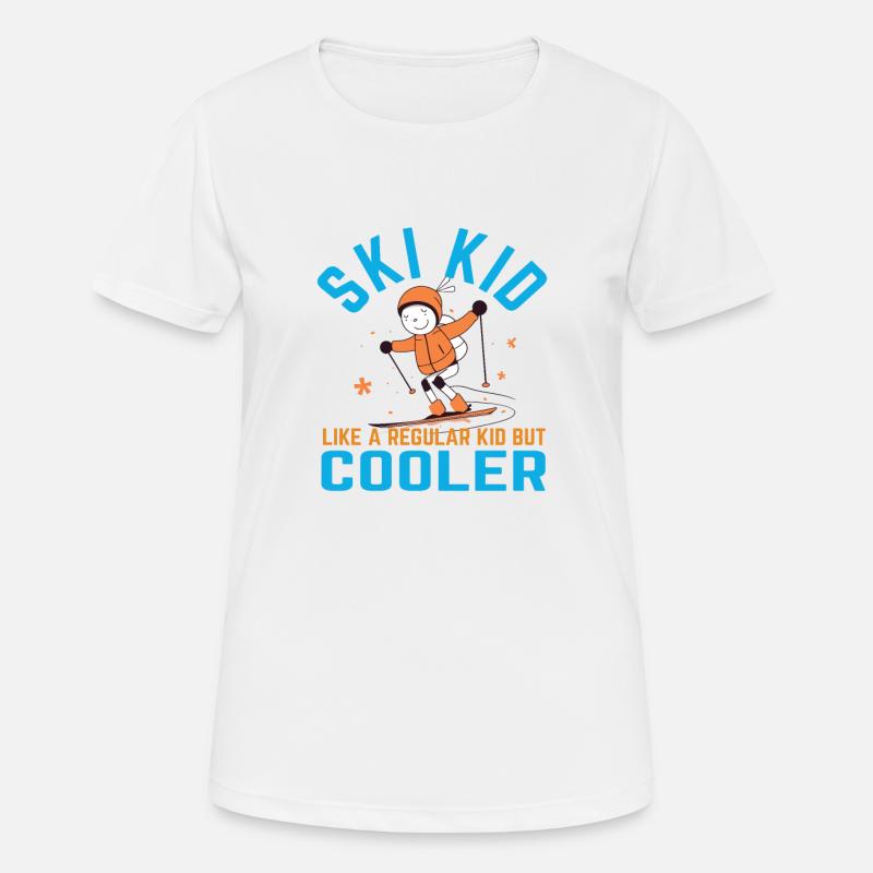 Ski Kid - Women's Breathable T-Shirt - white