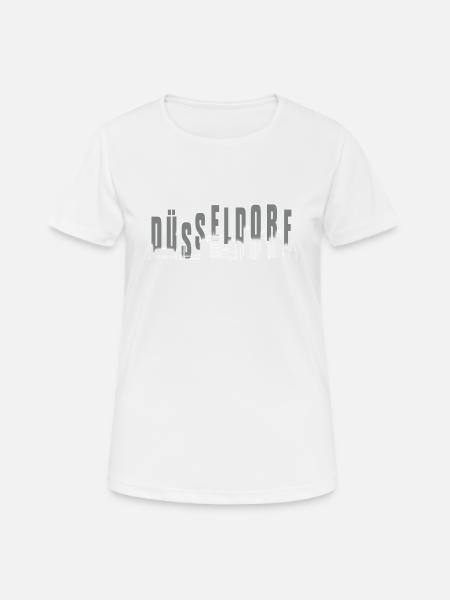 Düsseldorf Skyline - Frauen T-Shirt atmungsaktiv - Weiß