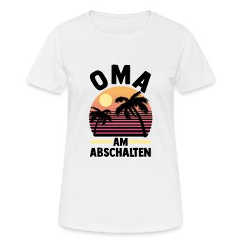 Vacancier Grand-mère Mamie - T-shirt respirant Femme - blanc - Devant - AI Model Female 172 dark (172cm)