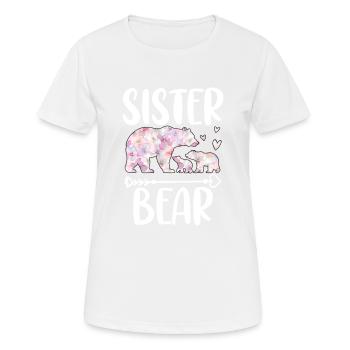 Sister Bear - Frauen T-Shirt atmungsaktiv - Weiß - Vorne - AI Model Female 172 dark (172cm)