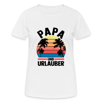 Vacances Vacancier Père Papa - T-shirt respirant Femme - blanc - Devant - AI Model Female 172 dark (172cm)