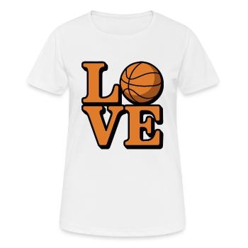 Ich liebe Basketball - Frauen T-Shirt atmungsaktiv - Weiß - Vorne - AI Model Female 172 dark (172cm)