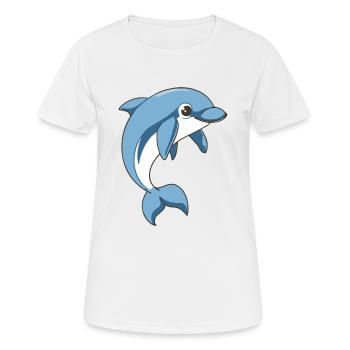 DELPHINE - Frauen T-Shirt atmungsaktiv - Weiß - Vorne - AI Model Female 172 dark (172cm)