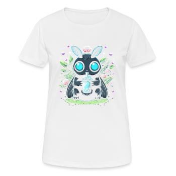 Thé à bulles Mothman - T-shirt respirant Femme - blanc - Devant - AI Model Female 172 dark (172cm)