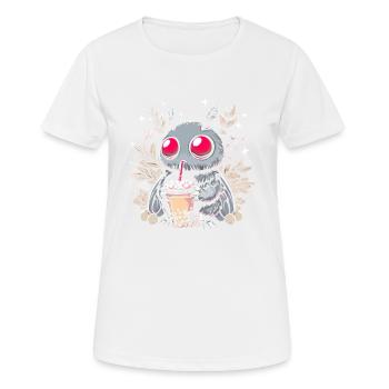 Thé à bulles Mothman - T-shirt respirant Femme - blanc - Devant - AI Model Female 172 dark (172cm)