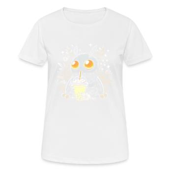 Thé à bulles Mothman - T-shirt respirant Femme - blanc - Devant - AI Model Female 172 dark (172cm)