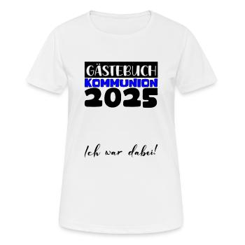 Communion 2025 Guest Book Gift Girls Boys - Women's Breathable T-Shirt - white - Front - AI Model Female 172 dark (172cm)