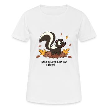 HAB KEINE ANGST, ICH BIN NUR EIN STINKTIER - Frauen T-Shirt atmungsaktiv - Weiß - Vorne - AI Model Female 172 dark (172cm)