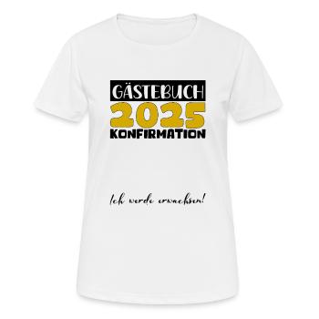 Confirmation 2025 Guestbook Decoration Girls Boys - Women's Breathable T-Shirt - white - Front - AI Model Female 172 dark (172cm)
