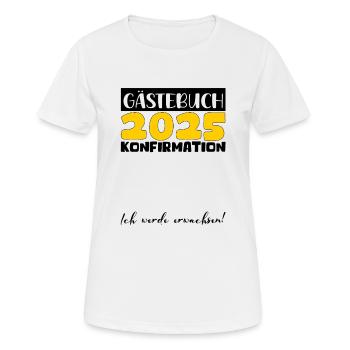Confirmation 2025 Guestbook Decoration Girls Boys - Women's Breathable T-Shirt - white - Front - AI Model Female 172 dark (172cm)