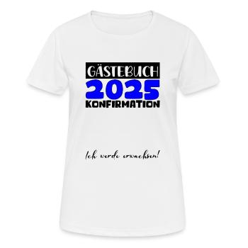 Confirmation 2025 Guestbook Decoration Girls Boys - Women's Breathable T-Shirt - white - Front - AI Model Female 172 dark (172cm)