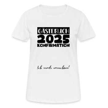 Confirmation 2025 Guestbook Decoration Girls Boys - Women's Breathable T-Shirt - white - Front - AI Model Female 172 dark (172cm)