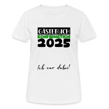 Confirmation 2025 Guest Book Decoration Girls Boys - Women's Breathable T-Shirt - white - Front - AI Model Female 172 dark (172cm)