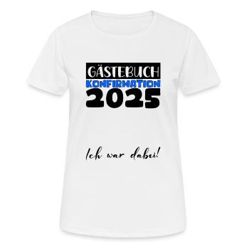 Confirmation 2025 Guest Book Decoration Girls Boys - Women's Breathable T-Shirt - white - Front - AI Model Female 172 dark (172cm)