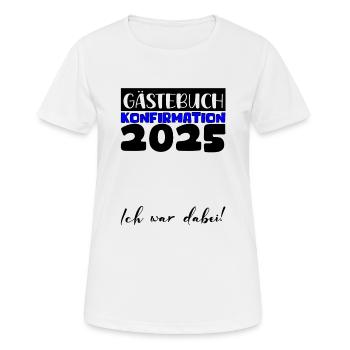 Confirmation 2025 Guest Book Decoration Girls Boys - Women's Breathable T-Shirt - white - Front - AI Model Female 172 dark (172cm)