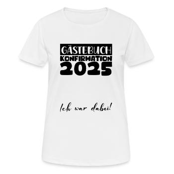 Confirmation 2025 Guest Book Decoration Girls Boys - Women's Breathable T-Shirt - white - Front - AI Model Female 172 dark (172cm)