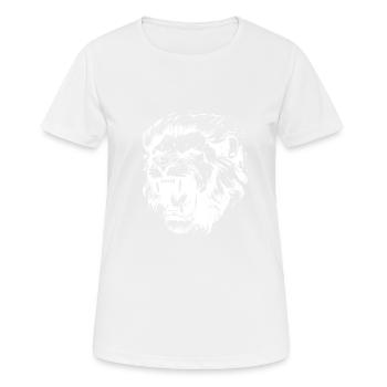 Tête de Lion - T-shirt respirant Femme - blanc - Devant - AI Model Female 172 dark (172cm)