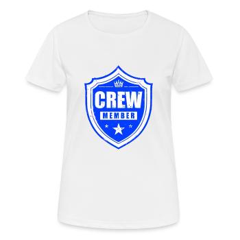 Membre d’équipage - T-shirt respirant Femme - blanc - Devant - AI Model Female 172 dark (172cm)