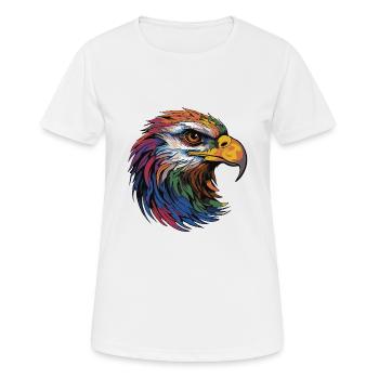 Portrait d’aigle - T-shirt respirant Femme - blanc - Devant - AI Model Female 172 dark (172cm)