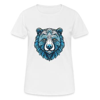 Eisbär Porträt Polar bär - Frauen T-Shirt atmungsaktiv - Weiß - Vorne - AI Model Female 172 dark (172cm)