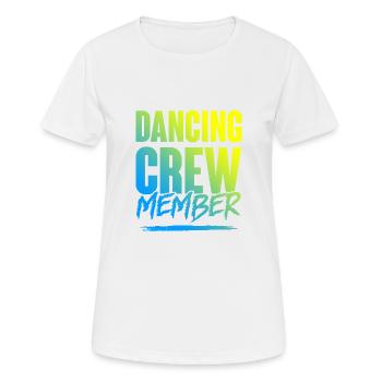 Équipe de danse - T-shirt respirant Femme - blanc - Devant - AI Model Female 172 dark (172cm)
