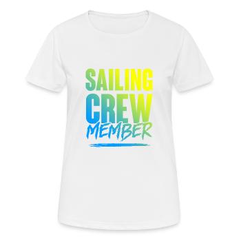 Équipage de navigation - T-shirt respirant Femme - blanc - Devant - AI Model Female 172 dark (172cm)