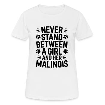Belgian Shepherd Saying Malinois Gift - Women's Breathable T-Shirt - white - Front - AI Model Female 172 dark (172cm)
