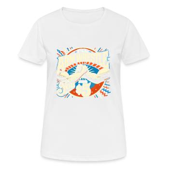 Ich ringe mit Ihnen für 5 Dollar Armdrücken - Frauen T-Shirt atmungsaktiv - Weiß - Vorne - AI Model Female 172 dark (172cm)
