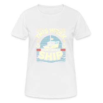 Diese Woche schenke ich kein Schiff - Frauen T-Shirt atmungsaktiv - Weiß - Vorne - AI Model Female 172 dark (172cm)