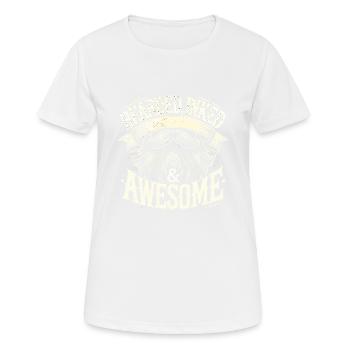 Bearded Inked & Awesome - Frauen T-Shirt atmungsaktiv - Weiß - Vorne - AI Model Female 172 dark (172cm)