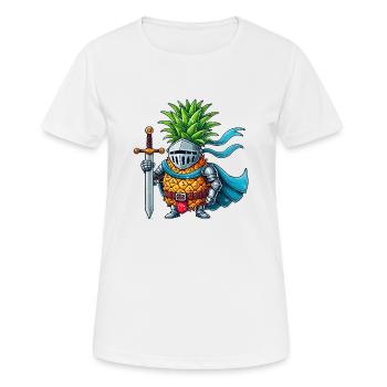 Chevalier ananas - T-shirt respirant Femme - blanc - Devant - AI Model Female 172 dark (172cm)