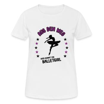 Balletgirl Ballett Ballerina Tänzerin Tanz Ballet - Frauen T-Shirt atmungsaktiv - Weiß - Vorne - AI Model Female 172 dark (172cm)