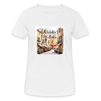 Alcudia Mallorca - T-shirt respirant Femme - blanc - Devant - AI Model Female 172 dark (172cm)