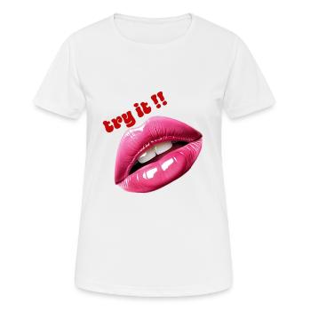 girl kiss - T-shirt respirant Femme - blanc - Devant - AI Model Female 172 dark (172cm)
