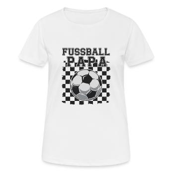Fussball Papa - Frauen T-Shirt atmungsaktiv - Weiß - Vorne - AI Model Female 172 dark (172cm)