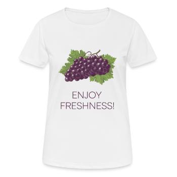ENJOY FRESHNESS - Women's Breathable T-Shirt - white - Front - AI Model Female 172 dark (172cm)