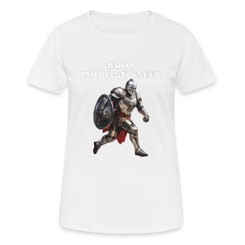 CORPS DE BLINDAGE EN ACIER - T-shirt respirant Femme - blanc - Devant - AI Model Female 172 dark (172cm)