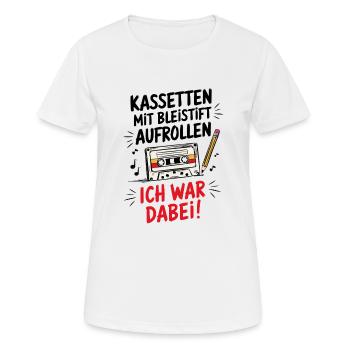 Cassettes Rétro - T-shirt respirant Femme - blanc - Devant - AI Model Female 172 dark (172cm)