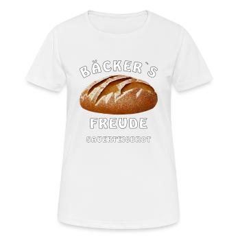 PAIN AU LEVAIN FREUDE DE BROT BÄCKER - T-shirt respirant Femme - blanc - Devant - AI Model Female 172 dark (172cm)