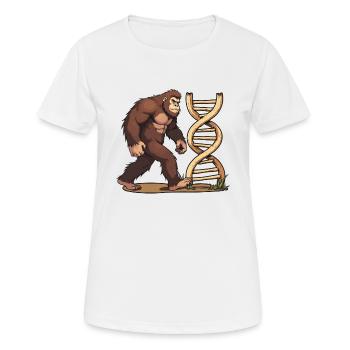 L’ADN du Bigfoot - T-shirt respirant Femme - blanc - Devant - AI Model Female 172 dark (172cm)