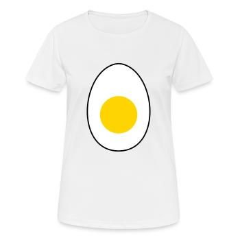 Ei Kostüm Karneval Fasching Eier Spiegelei - Frauen T-Shirt atmungsaktiv - Weiß - Vorne - AI Model Female 172 dark (172cm)