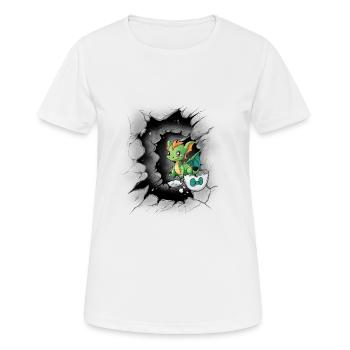 Bébé Dragon Oeuf Coquille Enfant Enfant Naissance Oeuf - T-shirt respirant Femme - blanc - Devant - AI Model Female 172 dark (172cm)