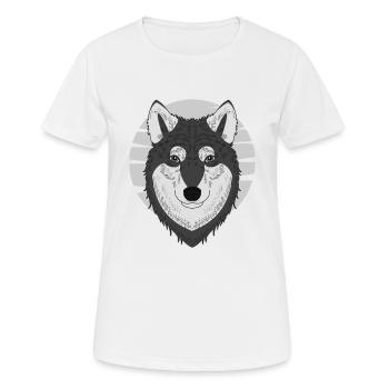 Chien - T-shirt respirant Femme - blanc - Devant - AI Model Female 172 dark (172cm)