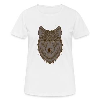 Hundekopf - Frauen T-Shirt atmungsaktiv - Weiß - Vorne - AI Model Female 172 dark (172cm)