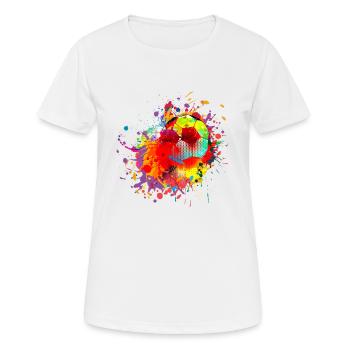 Maillot De Foot Football Ballon Foot Rétro Coloré - T-shirt respirant Femme - blanc - Devant - AI Model Female 172 dark (172cm)