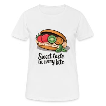 SANDWICH SÜSSER GESCHMACK IN JEDEM BISSEN - Frauen T-Shirt atmungsaktiv - Weiß - Vorne - AI Model Female 172 dark (172cm)